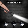 Miniatyrbillede 3 af 5: Metal LED Lommelygte, 90000 Lumen XHP70 Ultra Kraftfuld Justerbar Zoombar Vandtæt Lommelygte