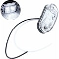 Miniatyrbilde 1 av 5: Gummibelagt Sidemarkerlys 4X 2 LED Tilhenger Caravan Sidemarkerlys Vanntett Klaringslys 12V 24V for Bil Auto Lastebil (Hvit) tilhenger klaring