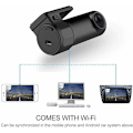 Miniatyrbild 3 av 5: Dash Cam 1080P WiFi 170° Vidvinkel Wdr Cam Dash Cam Bil Dvr Körinspelare Parkeringskamera Loop-inspelning G-sensor