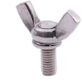 Miniatyrbillede 4 af 5: Gevind 304 rustfrit stål tommelfinger hånd bolt skrue 5stk