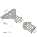 Miniatyrbilde 2 av 5: Rustfritt stål chassis og bakre rustning beskytter for Motor KM 1/7 RC bil oppgraderinger deler