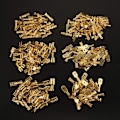 Miniatyrbillede 5 af 5: 480 stk. Flade Sokler, 2,8 mm 4,8 mm 6,3 mm Han-Hun Flade Stik Terminal Spade Kabeløjer med Isolerende Ærme Sortimentssæt (Guld)