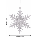 Miniatyrbild 4 av 5: Jul Transparent Akryl Dekorationer Set Snöflinga Ren Hängande Prydnader Kit Jul Transparent Hänge Dekor för Fest Semester Bröllopsträd