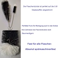 Miniatyrbilde 3 av 5: Flaskebørste for rengjøring av glassflasker, med hode for babyflasker, bobleflasker, drikkeflasker
