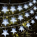 Miniatyrbillede 4 af 5: Stjernelys Girlander, 6m 40 LED Lys, Batteridrevet Girlander, LED Lys, Vandafvisende Feelygter, Julelys, Julegardin