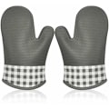 Miniatyrbilde 1 av 5: Silikonovnshansker, Varmebestandige Ovnshansker, Ovnshansker, Ovnshansker, Tykke Kjøkkenisolerte Hansker for BBQ, Matlaging, Profesjonelle Hansker 1 Pai