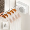 Miniatyrbild 3 av 5: Infällbar klädstreck, utdragbar klädstreck 4,2 meter klädstreck väggmonterad 304 rostfritt stål klädstreck maximal belastning 20 kg - för inomhusbruk