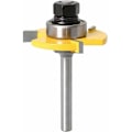 Pikkukuva 4 / 5: 6MM Varren Kiinnitys Uritettu ja Ura-Kutterisetti 3 Hampainen T-Muotoinen Puunleikkaustyökalu (6MM)