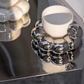 Miniatyrbilde 2 av 5: Blomster Kaffe Kopp og Skål Sett Søt Kopp og Skål Sett Keramisk Kaffe Kopp med Skål Solsikke Latte Kopper 6.7 Oz Himmelblå