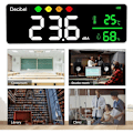 Miniatyrbillede 4 af 5: Decibelmåler til vægophængning Lydniveaumåler 30-130DB LED-display Støjtidstemperaturmåler (°C)