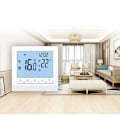 Miniatyrbillede 4 af 5: Smart vægtermostat med LCD-display til gulvvarme - Blå baggrundsbelysning.