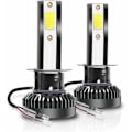 Miniatyrbilde 1 av 5: Bilfrontlys 2 stk Cob H1 32000Lm 800W Led Bilfrontlyssett Turbo Hi/Lo Pærer 6000K