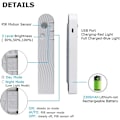 Miniatyrbilde 3 av 5: Under-skaplys, 3m/10ft LED Garderobe Lys, Bevegelsessensor, USB Oppladbar, Automatisk På/Av, Dimbar, 6000K Kald Hvit Kleskap Nattelys for C