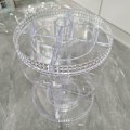 Miniatyrbillede 4 af 5: Makeup Organizer 360 graders roterende kosmetik opbevaringsarrangør justerbar makeup display case passer til smykker makeup børster og læbestifter klar Acr