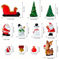 Miniatyrbild 2 av 5: 11 Julminiatyrer Julgransprydnader, Jultomtefigurer, Mini Dekorativa Hartsfigurer, Jultomte, Julgranar, Snögubbe, för Julbord