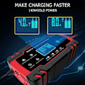 Miniatyrbillede 2 af 5: 12V/24V 8A Intelligent Batterilader, Batterilader Vedligeholdelse og Automatisk Reparation Bærbar Funktion med LCD-skærm, til Bil Motorcykel Lastbil
