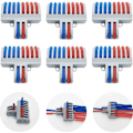 Miniatyrbillede 1 af 5: Forbindelsesstik, SPL-82 6 stk. elektriske stik, Lever-Nut ledningsstik, kompakt ledningsstik (2 ind 8 ud)