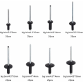Miniatyrbillede 2 af 5: 200 stk. aluminium blindpopnitter, 3,2 x 8 mm, 3,2 x 10 mm, 4 x 10 mm, 4 x 14 mm, 4,8 x 14 mm, 4,8 x 18 mm, 8 størrelser sort popnittesortimentssæt til