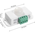 Miniatyrbild 3 av 5: DC 12V/24V 8A Kropp Infraröd PIR Rörelsesensor Switch LED Auto Ljusremsa, PIR Sensor LED Rörelsesensor Switch