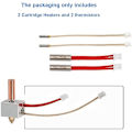 Miniatyrbilde 4 av 5: 4 stk patronvarmer høysensor temperaturføler varmerør 24V 50W termistor for Neptune 4 Pro/Plus/Max 3D-skriver