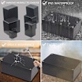 Miniatyrbillede 2 af 5: Sort DIY Meter Box Vandtæt ABS Opbevaringsboks Projektboks Opbevaringsboks, 100X100X75Mm
