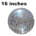 Miniatyrbillede 2 af 5: Oppustelig Strandbold Glitter Strandbolde Konfetti Sequins Klar Strandbold Pool Legetøj Vandleg Indendørs Udendørs Fødselsdag Sommerfest Favør til Børn