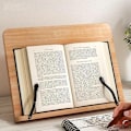 Miniatyrbilde 1 av 5: Justerbar trestativ for lesing, sammenleggbar bokstativ, nettbrett, skrivebordsarrangør for hjemmestudierom,--