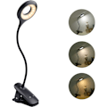 Pikkukuva 1 / 5: USB-ladattava langaton sängynpäälamp, musta kosketuslukulaite, 3 väriä ja 3 himmennettävää, paristokäyttöinen pöytälamp, lukulaite klipsillä