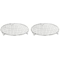 Miniatyrbillede 3 af 5: 2X Mesh Net 304 Rustfrit Stål Rund Grill med Stativ Grillfod Dampkurv