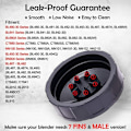 Miniatyrbild 4 av 5: 24 Oz Koppar med To-Go Lock, 7-Fin Extraktorblad, för Nutri Ninja Auto IQ Blender BN801 SS101 BL480-30 BL641 BL642-30