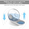 Miniatyrbild 2 av 5: Vattenbehållare för små husdjur Hundar Katter Gravity Vattenbehållare Matningskopp Automatisk Vatten Dricksfontän för Små eller Medelstora Hundar Katter (Grå Snigel)