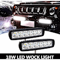 Miniatyrbilde 5 av 5: LED arbeidslys LED-list 12V 18W 15cm LED bilspotlight Vanntett IP67 Spot tåkelys LED arbeidslys for 4x4 motorsykkel bil lastebil traktor SUV båt