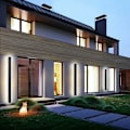 Miniatyrbillede 3 af 5: Lang væglampe Villa væglampe Sort væglampe Udendørs LED Akryl Aluminium væglampe Vandafvisende IP65 til haver, terrasser, soveværelser, stue