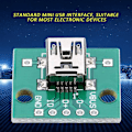 Miniatyrbillede 2 af 5: 10 stk. DIP-stikadapterkonverter Mini USB til DIP-adapter USB Breakout-kort 5P til 2,54 mm printkort DIY USB-strømforsyning