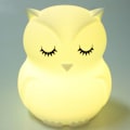 Miniatyrbillede 4 af 5: Ugle LED Nattelys Touch Sensor Fjernbetjening 9 Farver Justerbar Timer Genopladelig Silikone Lampe