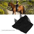 Miniatyrbillede 5 af 5: Heste Net Fly Mask Åndbar Elastisk Hestemaske med Ørebeskyttelse Rideudstyr Sort
