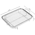 Miniatyrbild 2 av 5: Luftfritöskorg för ugn, grillkorg i rostfritt stål, non-stick-korg, luftfritösbricka grillrostningskorg