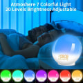 Pikkukuva 4 / 5: Herätyskello LED-radiolla, kirkas aamuhälytyskello, sängynpäälampun, 20 kirkkaustasoa, aamunkoiton ja hämärän simulaattori, 2 herätyskelloa, 7 luonnonääntä, torkkutoiminto