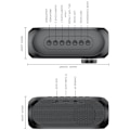 Miniatyrbilde 4 av 5: Soveromsvekkerklokke med farget nattlys, dobbel alarm, dimmer, lur-timer, FM-radio Svart