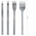 Miniatyrbillede 2 af 5: 4 stk. 3mm Læderværktøjsæt, Hulstans DIY Læderhåndværk Klo Punch Hul Syning Diamant Snøring 1+2+4+6 Tands Snøring Perforer Syværktøjer