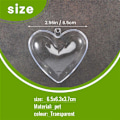 Miniatyrbilde 4 av 5: 20 stk serie hjerteformet gjennomsiktig plast julekuler juledekorasjoner 2021 fyllbar ball DIY vakkert hjem (C)