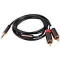 Pikkukuva 4 / 5: 3,5 mm - 2 RCA -äänikaapeli 3,5 mm stereo AUX -jakaja RCA -uros - uros -sovitin 2 kaiutinkaapelit 1 m