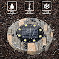 Miniatyrbilde 5 av 5: Solcellelys Utendørs Hage Jordlys Solcelle Jordlys Solcelle Nedfelt Spotlight 8 LED Belysning 3000K Varmt Hvit Vanntett IP65 Harpiks Form