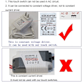Miniatyrbillede 4 af 5: 2 stk. serie Dimmer Touch Switch DC3.7V 5V 12V trinløs Dimmer Sensor til LED-lys, RV, skab, skab og strimmel