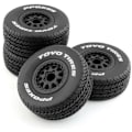 Miniatyrbild 3 av 5: 4 st 112 mm 1/10 Short Course Truck Däck Däck Hjul med 12 mm Hex för Slash Arrma SENTON VKAR 10SC RC Bil