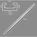 Miniatyrbild 2 av 5: T-spår Gehrungsskena, 2 st T-spår Gehrungsskena, Aluminium T-spår, Aluminiumlegering T-spår, Aluminiumlegering T-spår, T-spårskena, T-spårs Gehrungsskena, T
