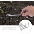 Miniatyrbillede 3 af 5: 8,3 tommer havearbejde rive rustfrit stål potte rive kultivator værktøjer små potter rive med 3 pin planter til havearbejde have