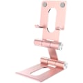Miniatyrbillede 1 af 5: Multifunktionel Lazy Mobiltelefonholder Foldbar Skrivebord Løft Aluminiumlegering Bærbar Stativholder Rose Gold