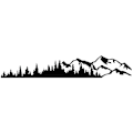 Miniatyrbillede 1 af 5: RV Camper Side Body Window Bumper Sticker Large Mountain Tree Decoration for Car Truck