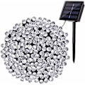 Miniatyrbilde 1 av 5: Utendørs solcelledlysslynge, 22M 200 LED vanntett solcelledlysslynge for jul 8 moduser dekorative for hage uteplass trær gjer hjemmefest bryllup